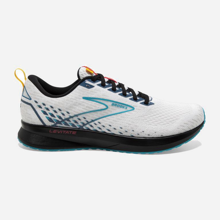 Brooks Levitate 5 Australia - Women's Road Running Shoes - White/BlueBird/Black (675089-PTF)